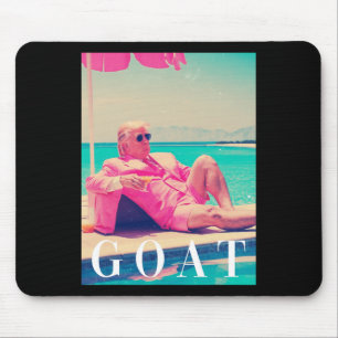 Trump Goat Summer 2024 Retro Funny Pink Donald Tru Mouse Pad
