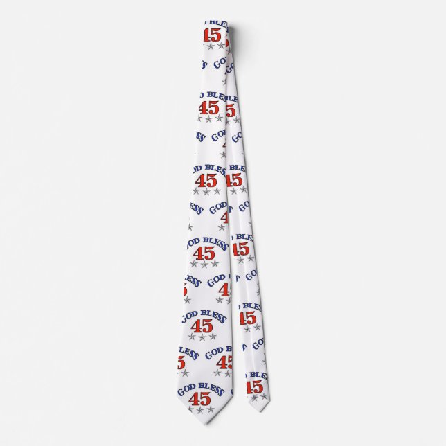 Trump God Bless 45 Tie (Front)