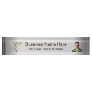 Trump Gold Presidential USA Nameplate
