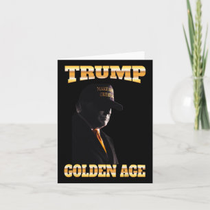 Trump Golden Age Silhouette 45 47 Golden Tie Card