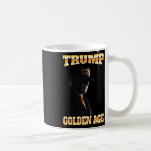 Trump Golden Age Silhouette 45 47 Golden Tie Coffee Mug