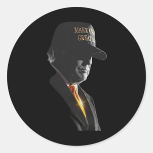 Trump Golden Mega Classic Round Sticker