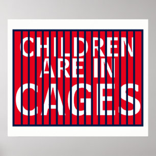 Trump GOP ICE DHS HHS Immigrant Children in Cages Poster