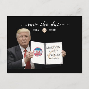 Trump Greatest Amazing Wedding Save The Date Announcement Postcard
