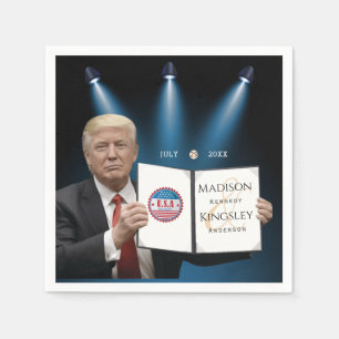 Trump Greatest Amazing Wedding Square Sticker Napkin
