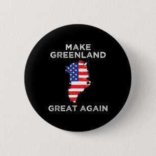 Trump Greenland Make Greenland Great Again Map 6 Cm Round Badge