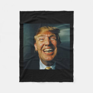 Trump Grillz Fleece Blanket