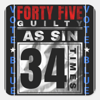 Trump Guilty Square Sticker