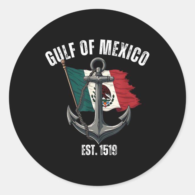 Trump Gulf Of Mexico Forever Liberal Anti Trump Gu Classic Round Sticker (Front)