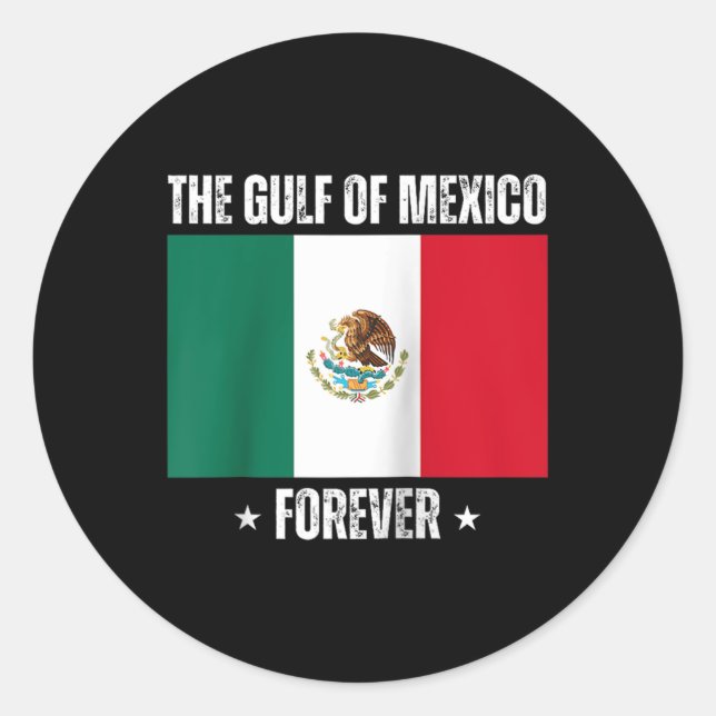 Trump Gulf Of Mexico Forever Liberal Anti Trump Gu Classic Round Sticker (Front)