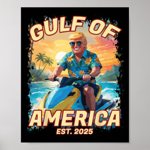 Trump Gulf Of Usa 2025 Funny 47th Pro Trump Mexico Poster