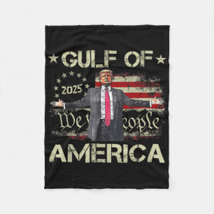Trump Gulf Of Usa America Est 2025 American Flag P Fleece Blanket