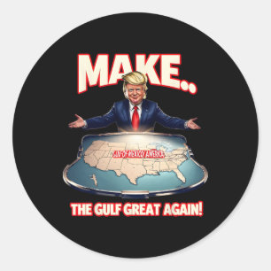 Trump Gulf Of Usa America Funny Gulf Of Mexico Usa Classic Round Sticker