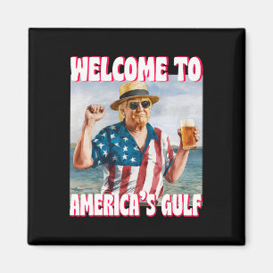 Trump Gulf Of Usa America Funny Gulf Of Mexico Usa Magnet