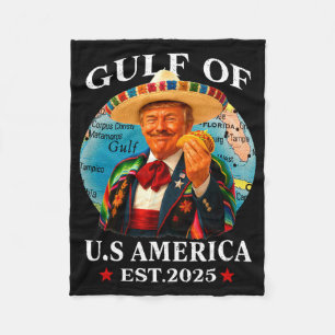 Trump Gulf Of Usa America Since 2025 Mexico Trump Fleece Blanket