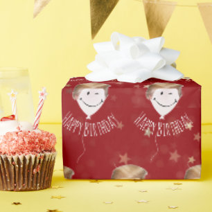 Trump Hair On White Balloons Wrapping Paper
