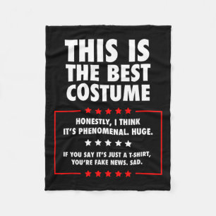 Trump Halloween Costume Fleece Blanket