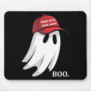 Trump Halloween Ghost Boo Make Pets Save Again Bir Mouse Pad