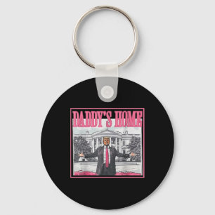 Trump Hands Wide In Front Of White Daddy's Home Ho Key Ring