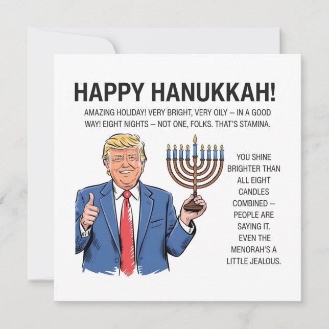 Trump Hanukkah  Holiday Card (Front)