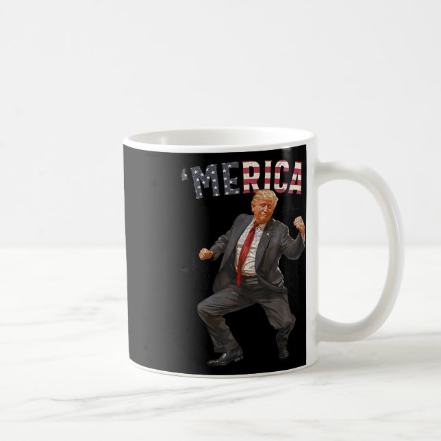 Trump Happy 4th Of July Trump American Flag Gifts  Coffee Mug (Right)