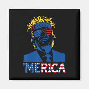 Trump Happy 4th Of July Trump American Flag Gifts  Magnet