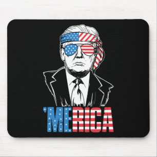 Trump Happy 4th Of July Trump American Flag Gifts Mouse Pad