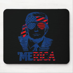 Trump Happy 4th Of July Trump American Flag Mouse Pad