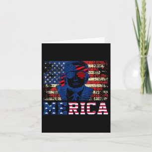 Trump Happy Fourth 4th Of July Trump American Flag Card