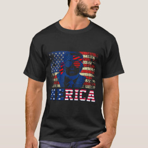 Trump Happy Fourth 4th Of July Trump American Flag T-Shirt