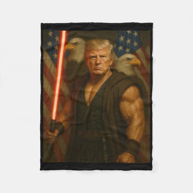 Trump Happy May 4th To All Americans  Fleece Blanket (Front)