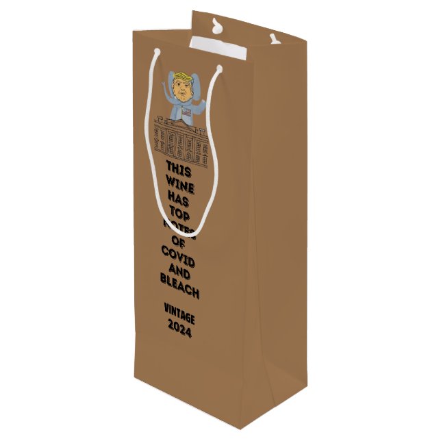 Trump Harris Kennedy Biden funny cute election Wine Gift Bag (Back Angled)