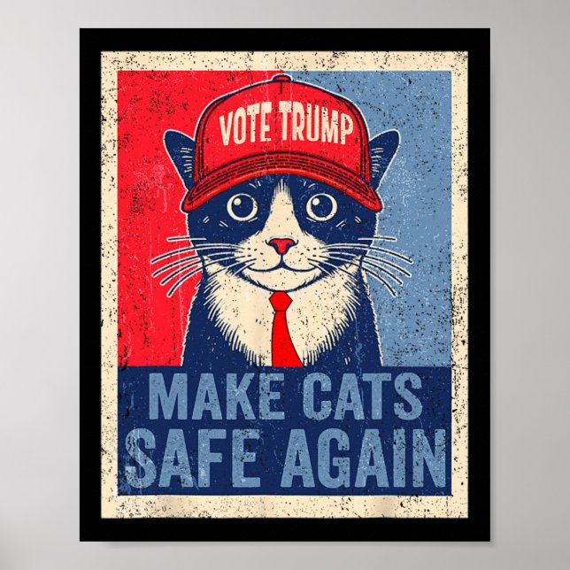 Trump Harris Make Pet Safe Again Democratic Republ Poster (Front)
