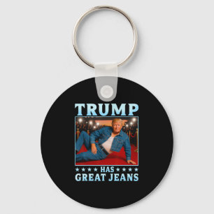 Trump Has Great Jeans Funny Meme 3 Key Ring