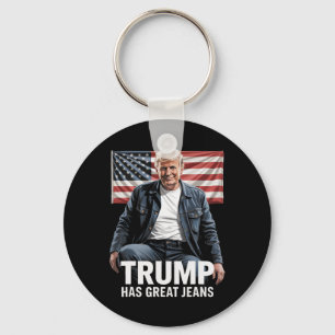Trump Has Great Jeans Funny Political Humour Gifts Key Ring