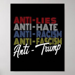 Trump Hate Lies And Fascism Resist Vote Nov 5 2024 Poster