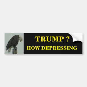 TRUMP ?   HOW DEPRESSING BUMPER STICKER