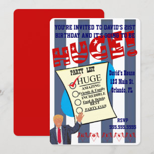 Trump HUGE Birthday Milestone Celebration Party Invitation