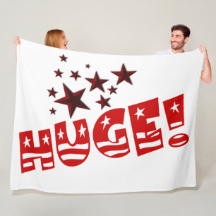 Trump HUGE Party Celebration Fleece Blanket