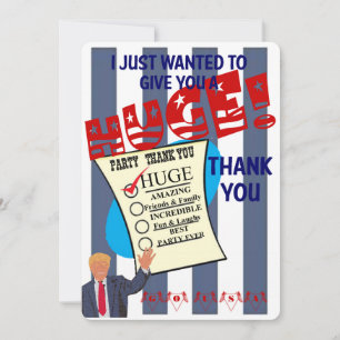 Trump HUGE Party Celebration Thank You Card