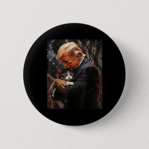 Trump Hugging An Orange Cat 2024 Make Cats Safe Ag 6 Cm Round Badge