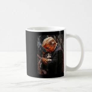 Trump Hugging An Orange Cat 2024 Make Cats Safe Ag Coffee Mug