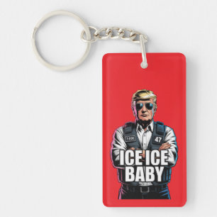 Trump ICE Border Crisis Keychain