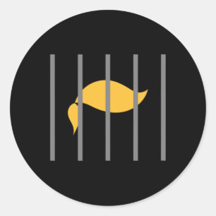Trump Impeach Anti-trump Behind Bars Classic Round Sticker