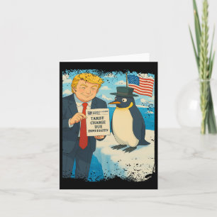 Trump Imposes Tariff Penguin Anime Politics Meme D Card