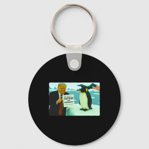 Trump Imposing Tariff On Penguin Ironic Politics M Key Ring