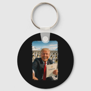 Trump Imposing Tariff On Penguin Ironic Politics M Key Ring