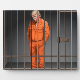 Trump in Jail 8x10 With Easel  Plaque