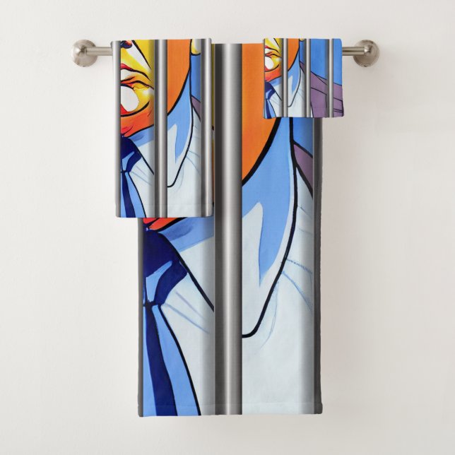 Trump in Jail Bathroom Towel Set  (Insitu)