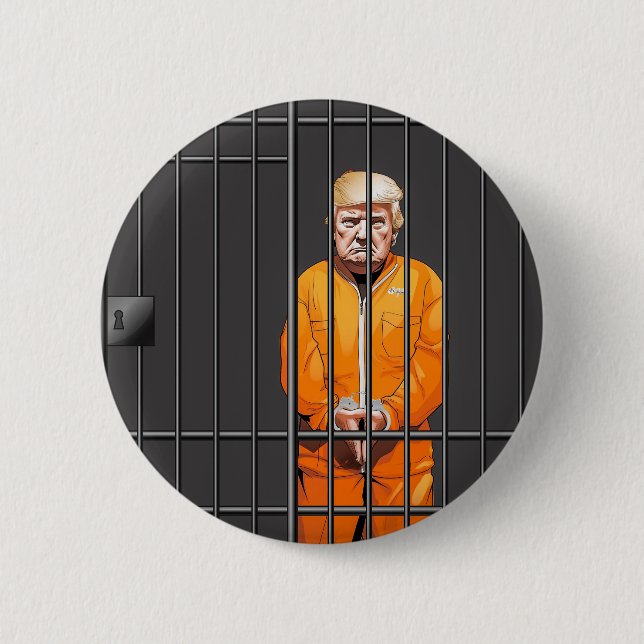 Trump in Jail Button 2 1/4” (Front)